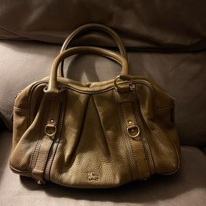 Burberry Ashbury Tote in tan leather.